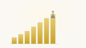 Church growth strategies illustrated as ascending steps toward a steeple, symbolizing a biblical framework for building church capacity